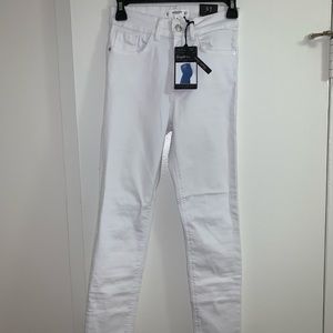 NWT Mango high waisted skinny jeans white